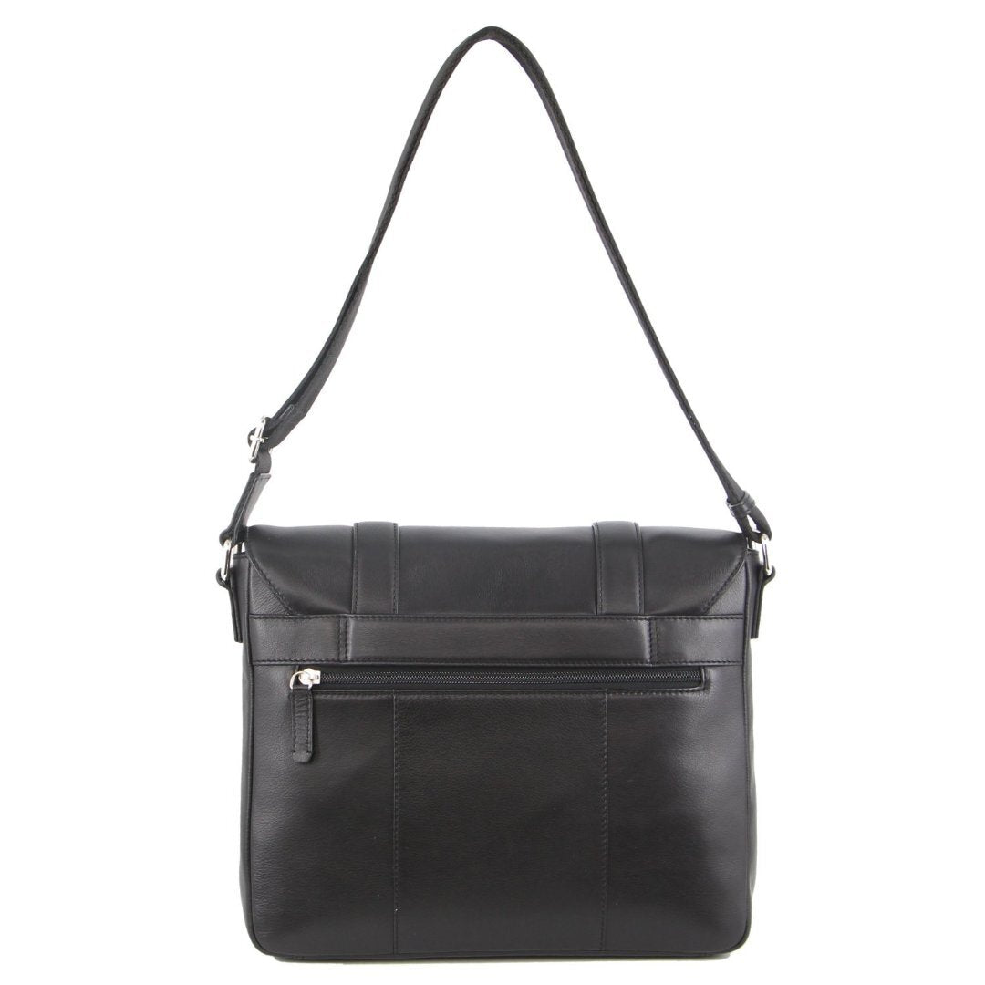PIERRE CARDIN PEBBLED LEATHER 13" LAPTOP BUSINESS BAG