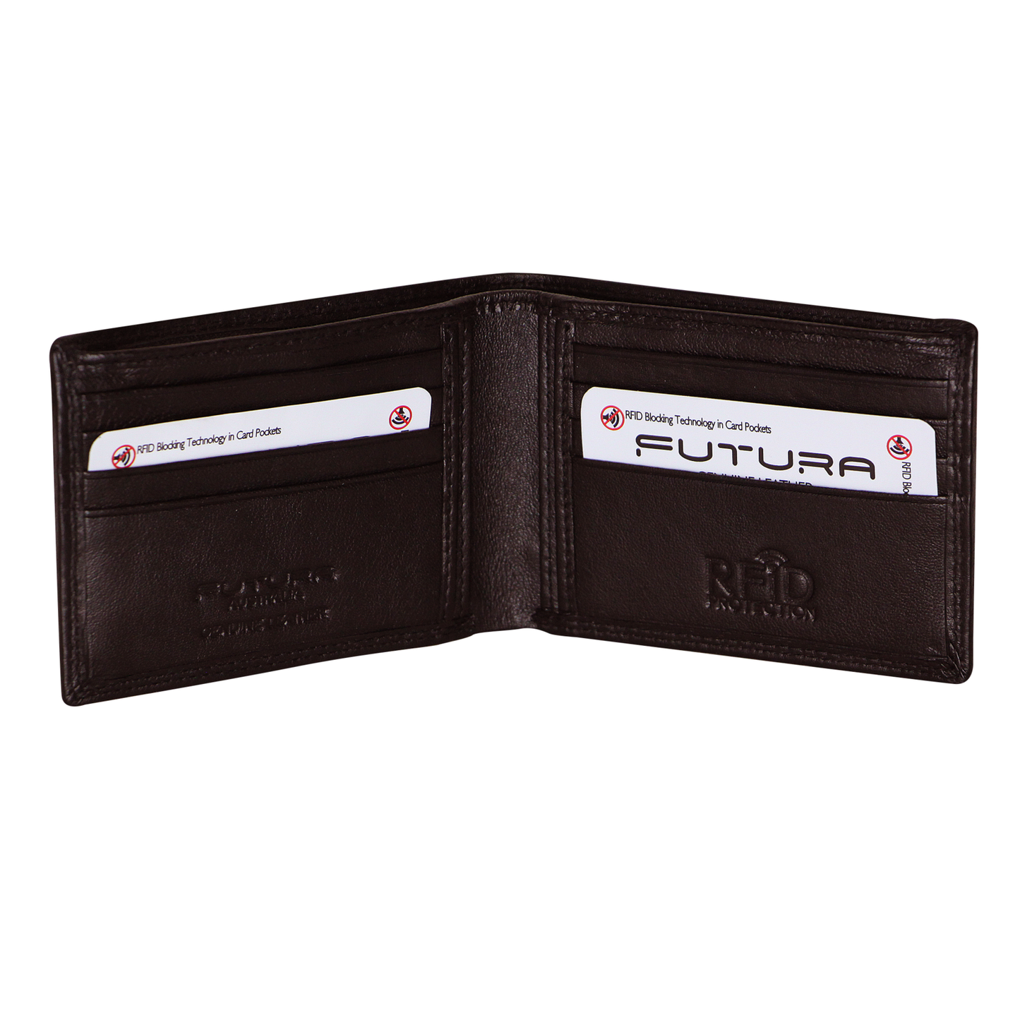 FUTURA RFID MENS SLIM LEATHER WALLET