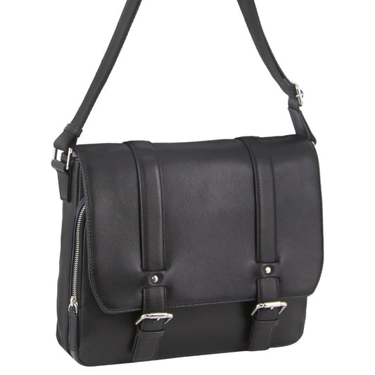 PIERRE CARDIN PEBBLED LEATHER 13" LAPTOP BUSINESS BAG