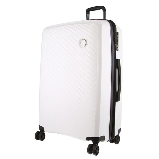 MILLENI MONACO 75CM LARGE TSA LOCK HARD CASE LUGGAGE - WHITE