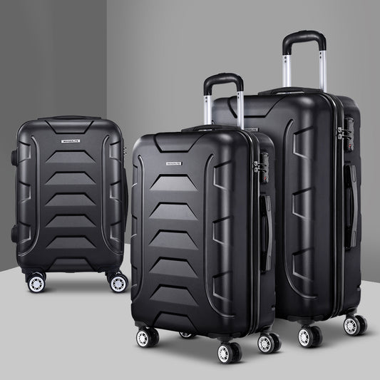 WANDERLITE TSA SECURED 3PCE HARD CASE LUGGAGE SET