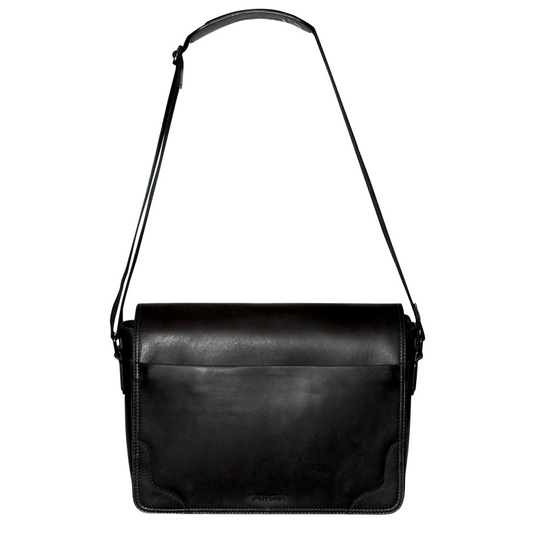 FUTURA MENS LEATHER BUSINESS MESSENGER LAPTOP SLING BAG