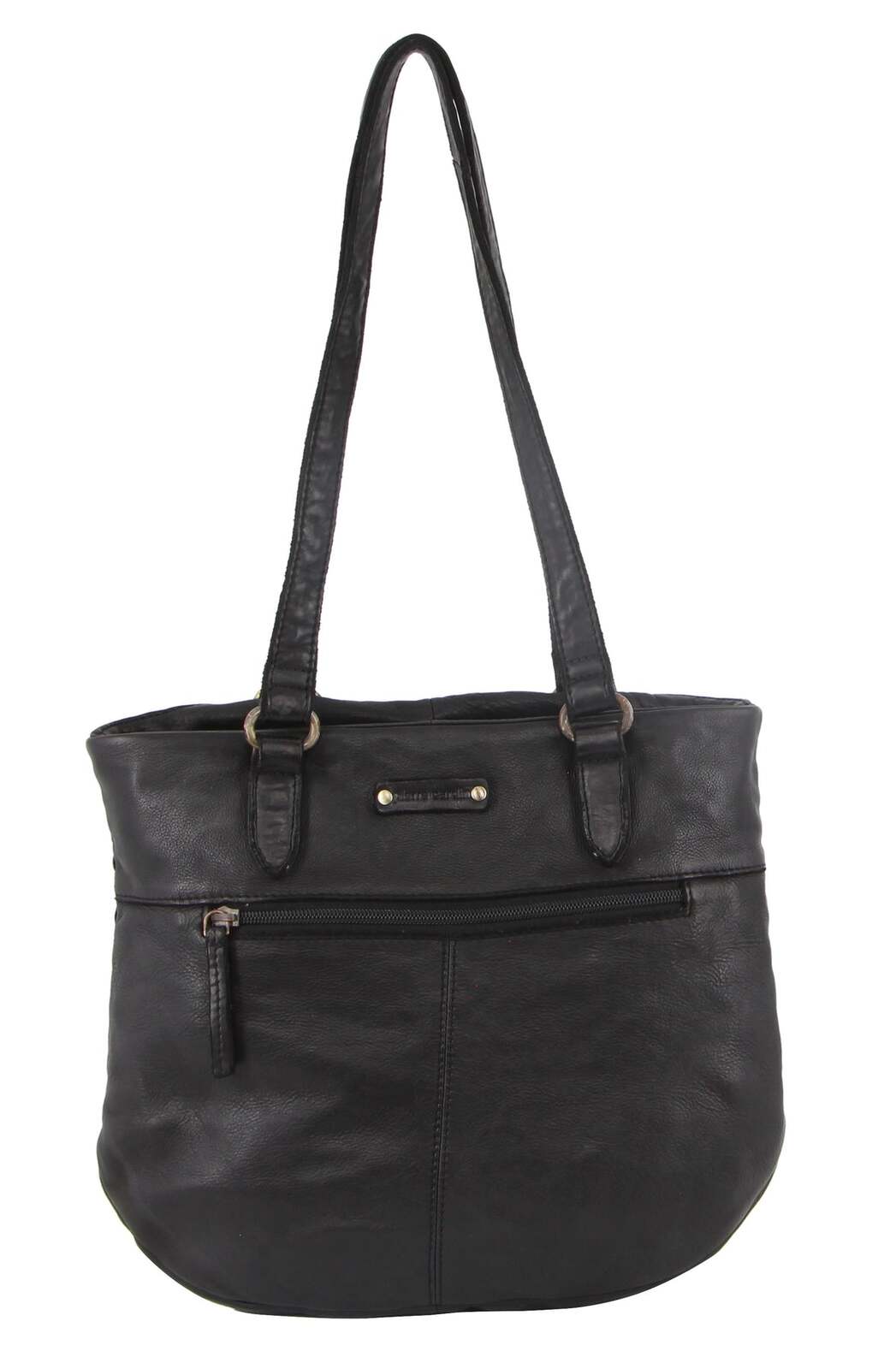PIERRE CARDIN WOVEN LEATHER SHOULDER BAG
