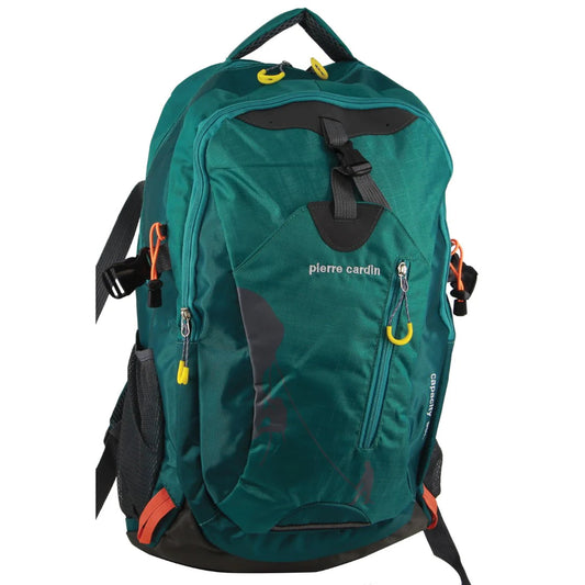 PIERRE CARDIN NYLON RFID TRAVEL SPORTS BACKPACK W/ 15" LAPTOP SLEEVE - GREEN