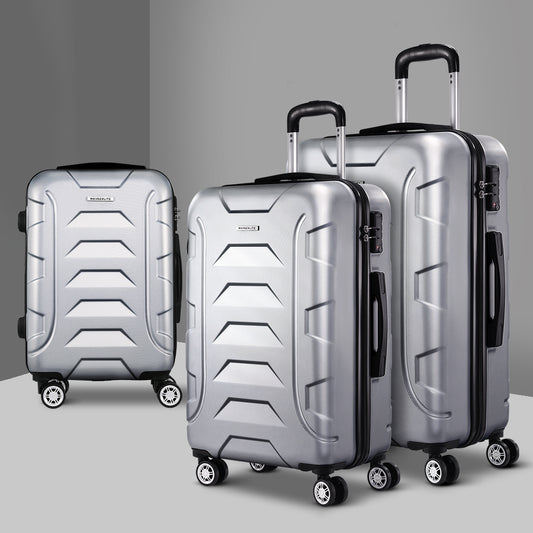 WANDERLITE TSA SECURED 3PCE HARD CASE LUGGAGE SET