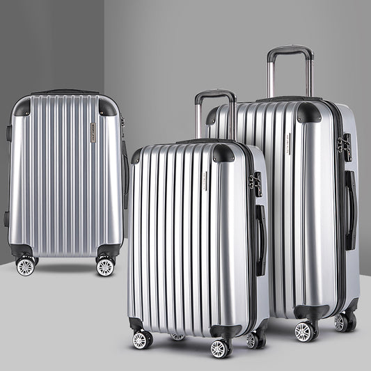 WANDERLITE TSA SECURED 3PCE HARD CASE LUGGAGE SET