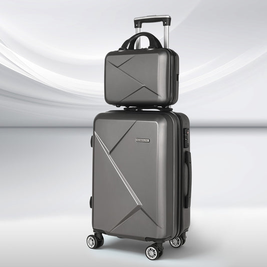 WANDERLITE 2PCE CARRY ON HARD CASE LUGGAGE SET