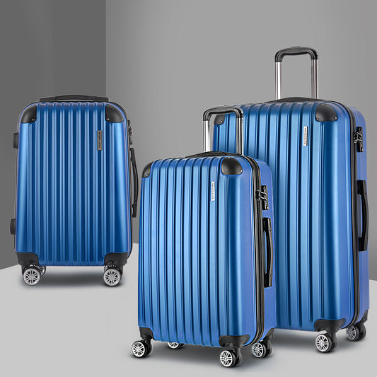 WANDERLITE TSA SECURED 3PCE HARD CASSE LUGGAGE SET