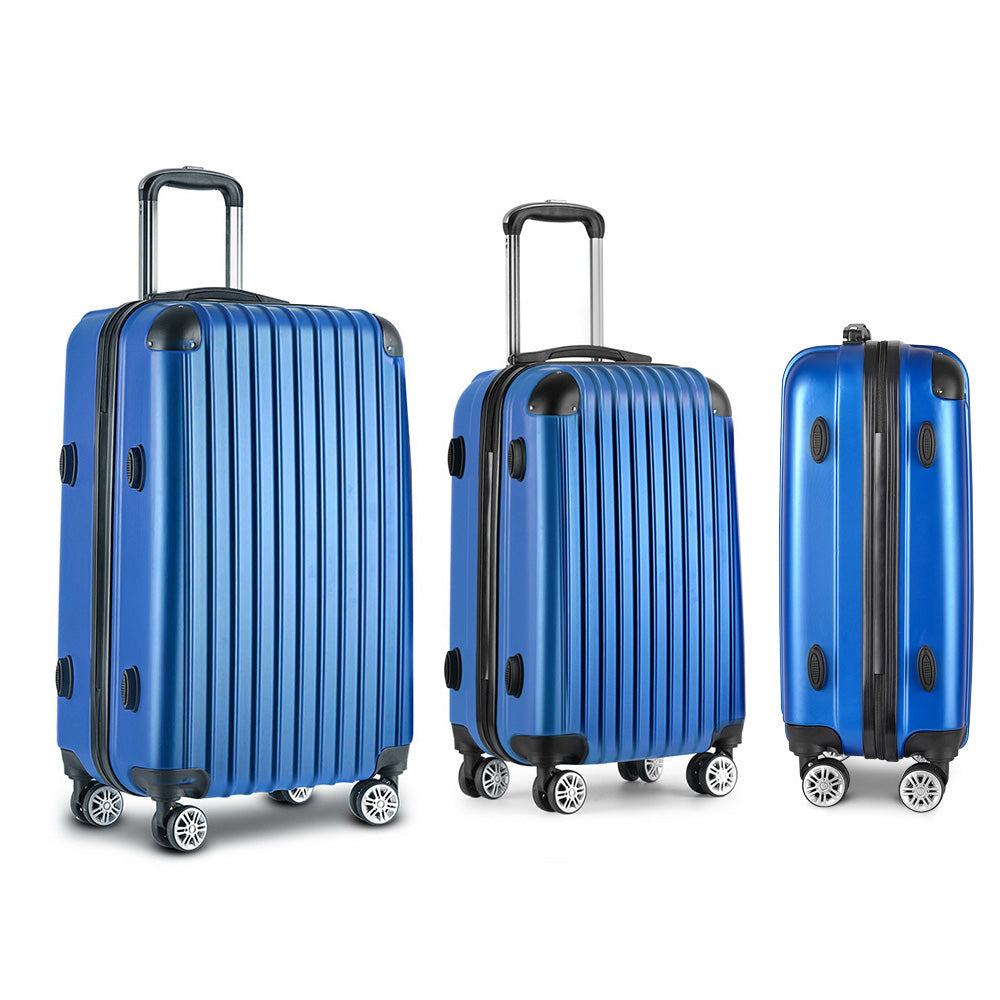 WANDERLITE TSA SECURED 3PCE HARD CASSE LUGGAGE SET