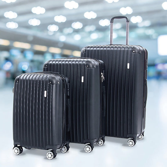 DELEGATE TSA SECURED 3PCE HARD CASE LUGGAGE SET