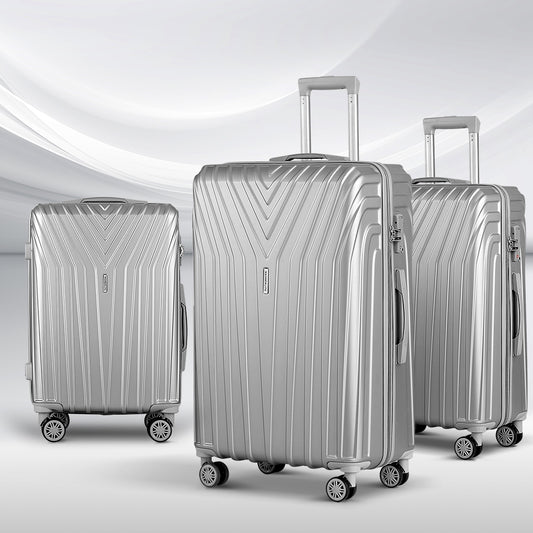 WANDERLITE TSA SECURED 3PCE HARD CASSE LUGGAGE SET