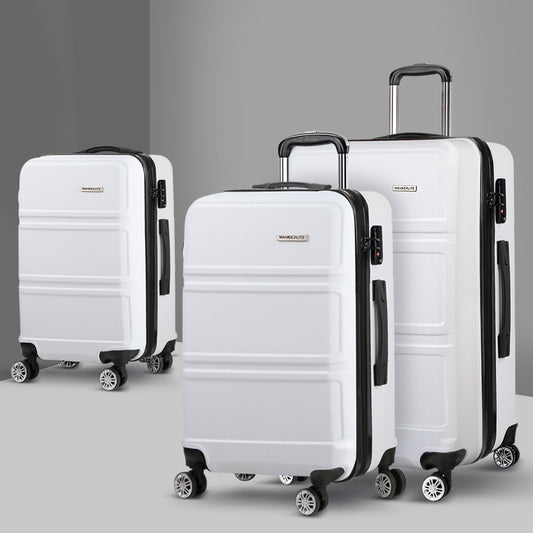 WANDERLITE TSA SECURED 3PCE HARD CASE LUGGAGE SET